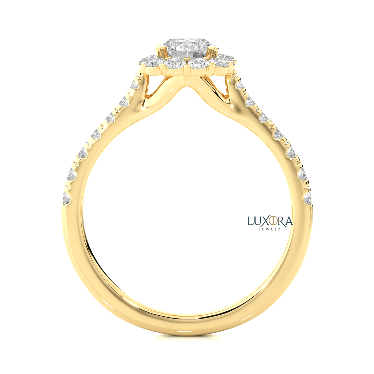 Dazzling Floral Halo Diamond Ring
