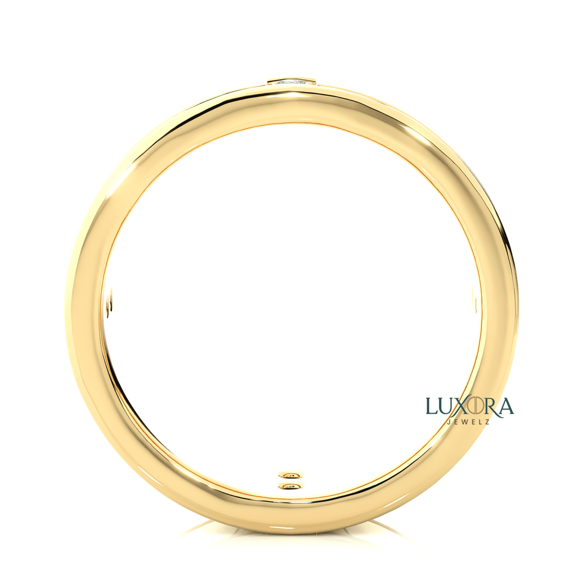 Sleek Diamond Band Ring in Sterling Silver | Luxora Jewelz